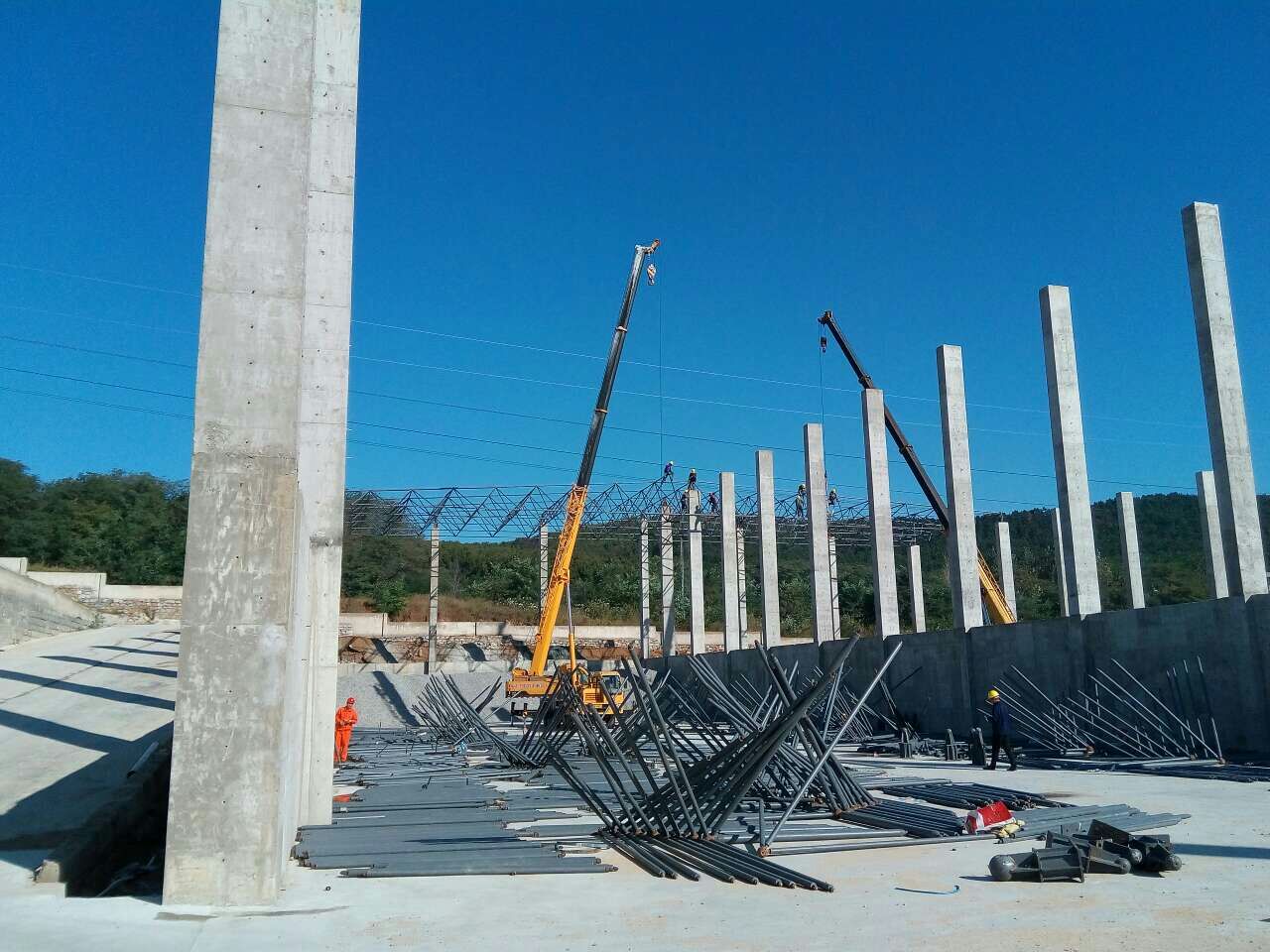 灵武威海搅拌站网架