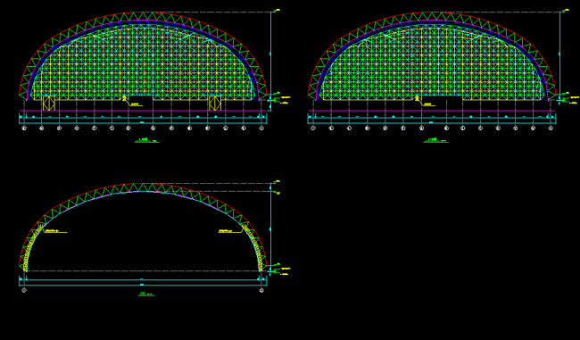 灵武跨度110米，拱高35_7米煤棚网架